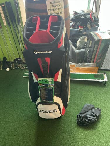 Taylormade Cart Bag 14-Way Dividers W/ Cover And Name On Bag
