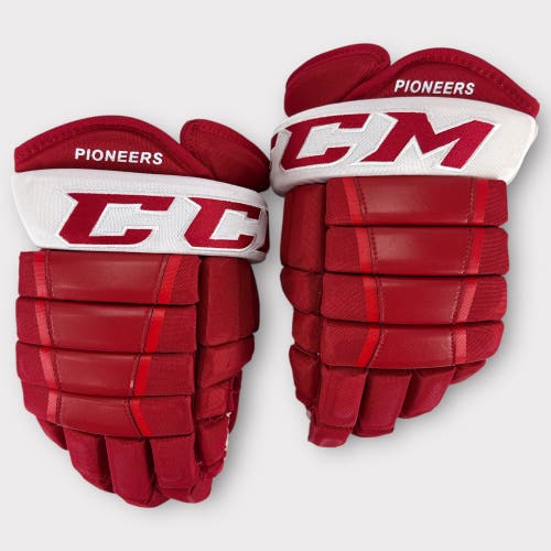 Pro Stock Used 14" CCM HG97 4-Roll Sacred Heart University Hockey Gloves