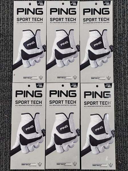 PING Sport Tech Synthetic Leather Glove Pack 6-Included Size: ML Medium Large
