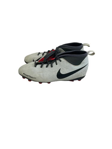 Used Nike PHANTOM VSN Soccer Cleats White/Black/Red Junior 04.5 11692-S000141185
