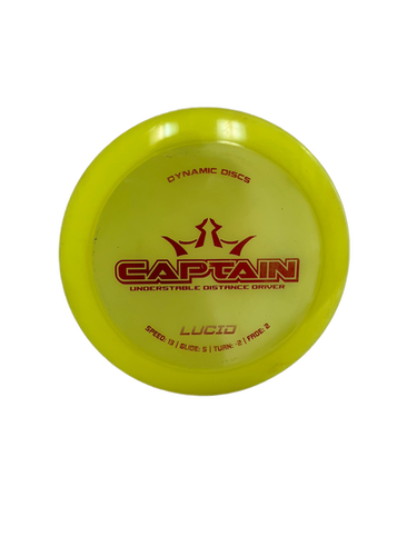 Used Dynamic Discs LUCID CAPTAIN Disc Golf Driver Yellow 175g 11692-S000141214