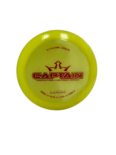 Used Dynamic Discs LUCID CAPTAIN Disc Golf Driver Yellow 175g 11692-S000141214