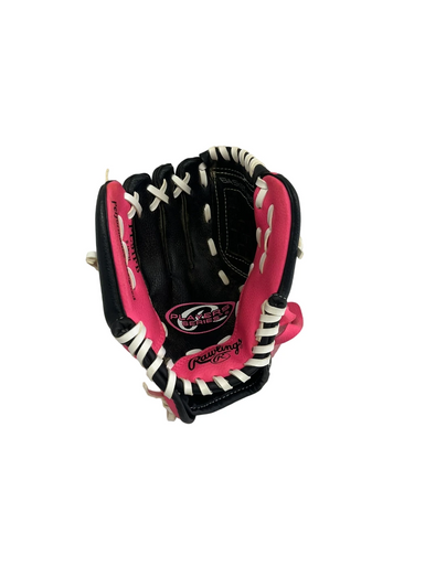 Used Rawlings PLAYERS SERIES BB/SB Glove T-ball Black And Pink 9" 11692-S000141257