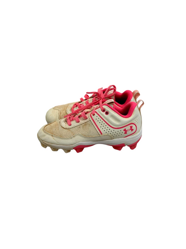 Used Under Armour GLYDE BB/SB Cleats Pink And White Junior 02.5 11692-S000141290