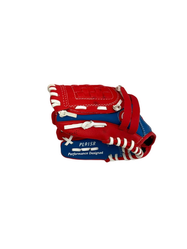 Used Rawlings PLAYERS SERIES BB/SB Glove T-ball Royal Blue And Red 9" 11692-S000141322