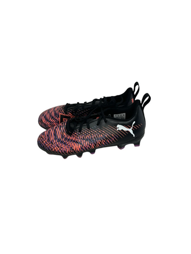Used Puma FUTURE Soccer Cleats Black And Pink Junior 02 11692-S000141356