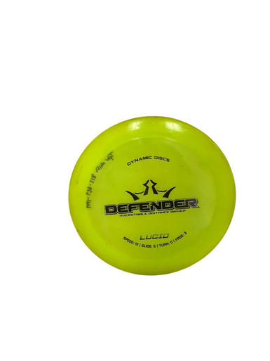 Used Dynamic Discs LUCID DEFENDER Disc Golf Driver Optic Yellow 174g 11692-S000141400