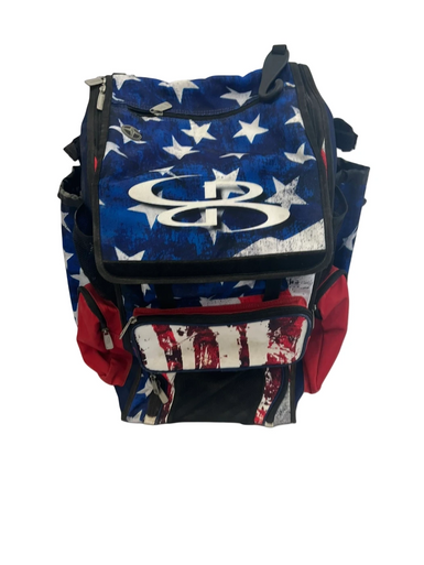 Used BoomBah RED/WHITE/BLUE WHEELED BAG BB/SB Player Wheeled Bag White/Red/Navy 11692-S000141427