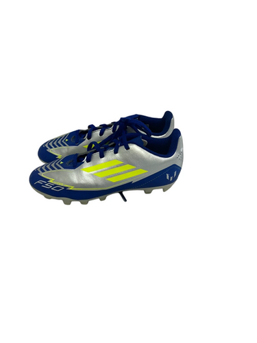 Used Adidas MESSI F50 Soccer Cleats Silver Junior 03 11692-S000141460