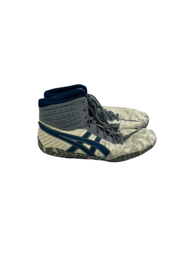 Used Asics AGRESSOR 4 Wrestling Shoes White Senior 8.5 11692-S000141489