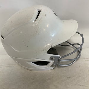 Used Easton ALPHA Batting Helmet w/Mask White MD 11823-S000034037