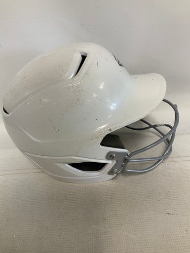 Used Easton ALPHA Batting Helmet w/Mask White MD 11823-S000034037
