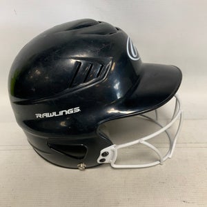 Used Rawlings BLACK Batting Helmet w/Mask Black SM 11823-S000034038
