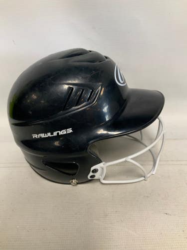 Used Rawlings BLACK Batting Helmet w/Mask Black SM 11823-S000034038