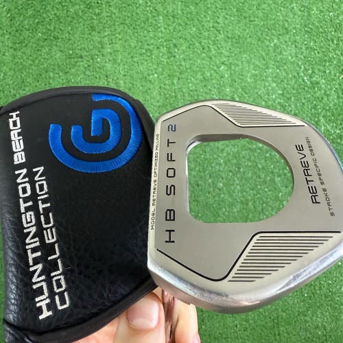 Cleveland HB Soft 2 Retreve Milled Mallet Putter Left Handed 35 With Headcover