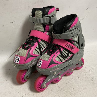 Used DBX ABEC 5 ADJ 1-4 Junior Rec Fitness Skates Grey Adjustable 11855-S000190998