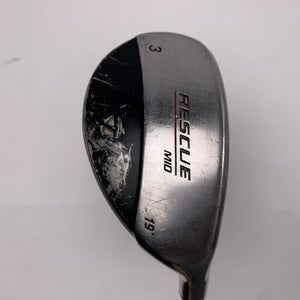 TaylorMade Rescue Mid 3 Hybrid 19* Regular Steel Mens RH Oversize Grip