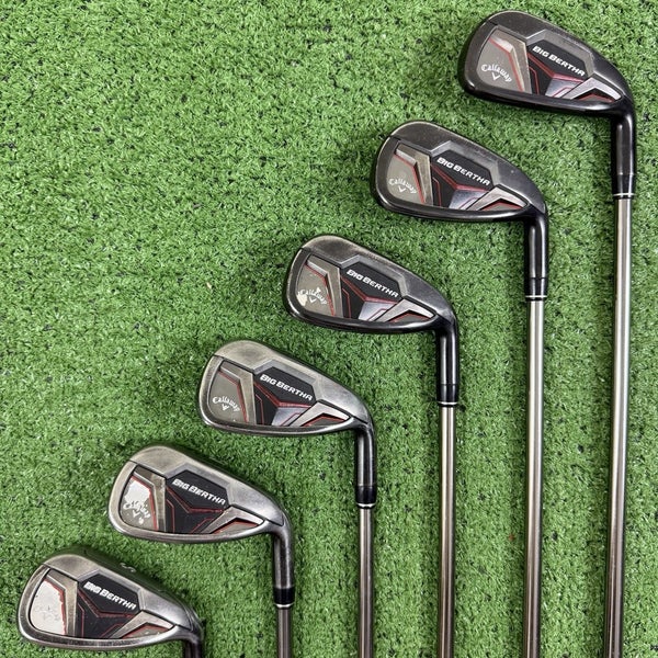Callaway Big Bertha 19 Iron Set 7- PW AW SW UST Mamiya Recoil ESX 460 F2 Senior