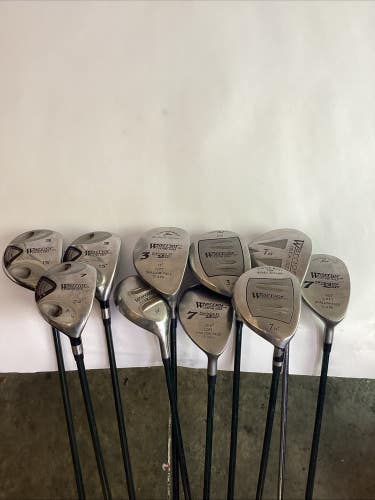 Warrior Golf Lot Of Fairway Woods Assorted Lofts And Flexes (10 Pcs)
