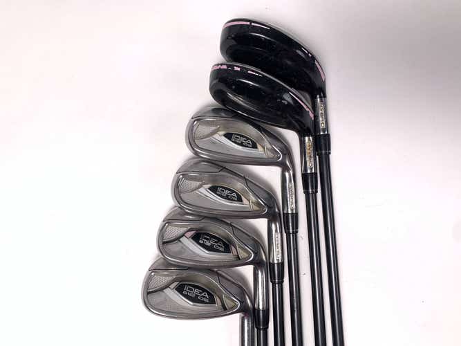 Adams Idea A12 OS Hybrid Iron Set 5H-6H 7-PW Idea Womens 50g Ladies RH