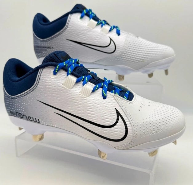 Nike Hyperdiamond 4 Pro Metal Fastpitch Cleats Women’s US 7.5 Midnight Navy/Wht New in Box