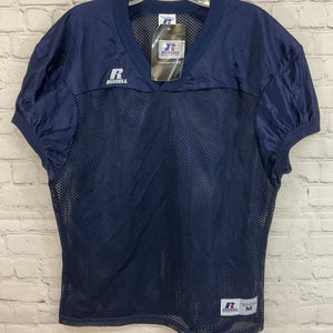 Russell Athletic S096BMK Youth 100% Polyester Football Jersey Navy Medium