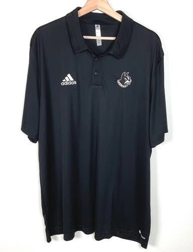 Adidas Wofford Terriers AEROREADY Polo Shirt Athletic Logo Black Golf Men's 2XL