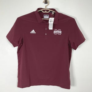 Adidas Mississippi State Bulldogs Polo Shirt Mens XL NCAA Maroon Golf