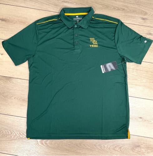 Colosseum William & Mary Tribe Polo Shirt Athletic Fit Short Sleeve Men's XXL