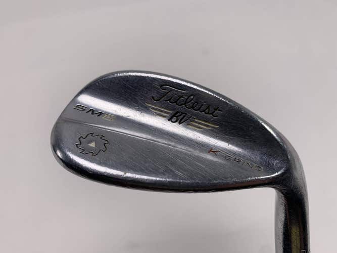 Titleist Vokey SM6 Tour Chrome Lob Wedge LW 58* 12 K-Grind Wedge Steel Mens RH