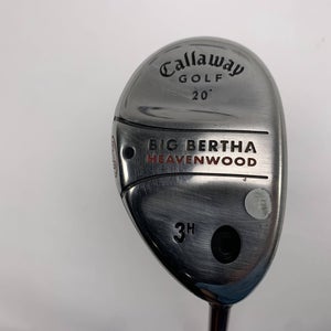 Callaway Big Bertha Heavenwood 3 Hybrid 20* RCH 75w Firm Graphite Mens RH