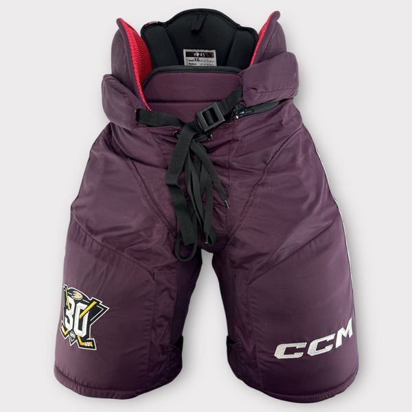 Pro Stock Used Large CCM HP45 Anaheim Ducks Hockey Pants