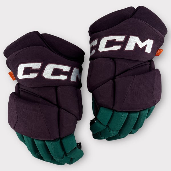 Pro Stock Used 14" CCM JetSpeed Anaheim Ducks Hockey Gloves
