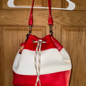 HOCKEY LACE BUCKET TOTE BAG - DETROIT RED WINGS - RED