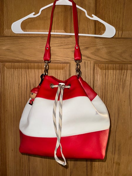 HOCKEY LACE BUCKET TOTE BAG - DETROIT RED WINGS - RED