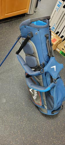 Used Callaway XR 7 WAY Mens Stand Bag Navy Blue 11497-C000152144