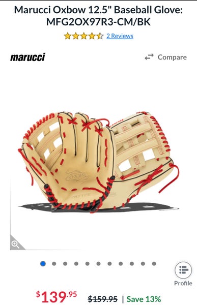 Outfield RH Marucci Oxbow Baseball Glove 12.5" (New)