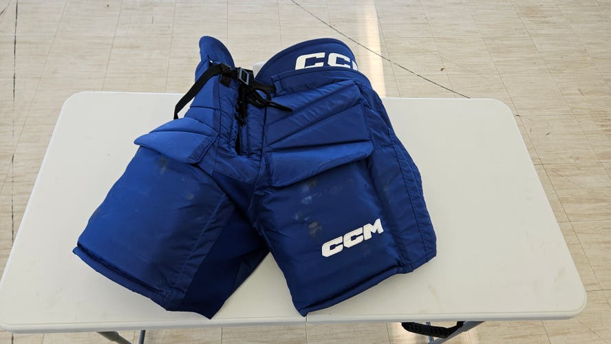 Senior Blue Medium CCM HPG 12A Hockey Goalie Pants Pro Stock (Used)