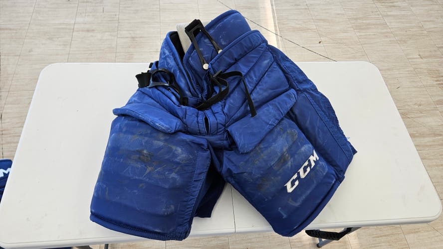 Senior Large Blue CCM HPG 12A Hockey Goalie Pants Pro Stock (Used)