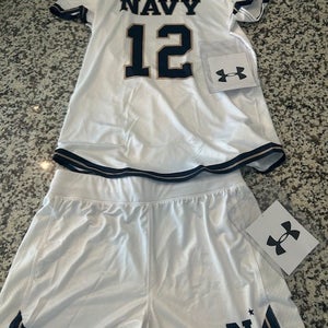 Under Armour US Naval Academy Navy S small lacrosse game uniform NEW womens