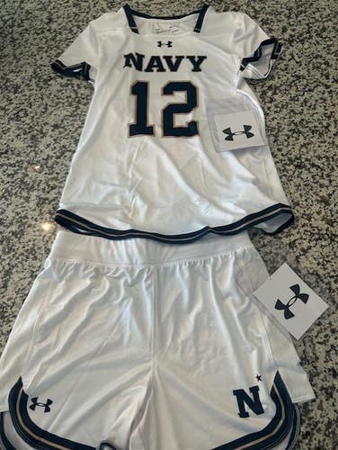 Under Armour US Naval Academy Navy S small lacrosse game uniform NEW womens
