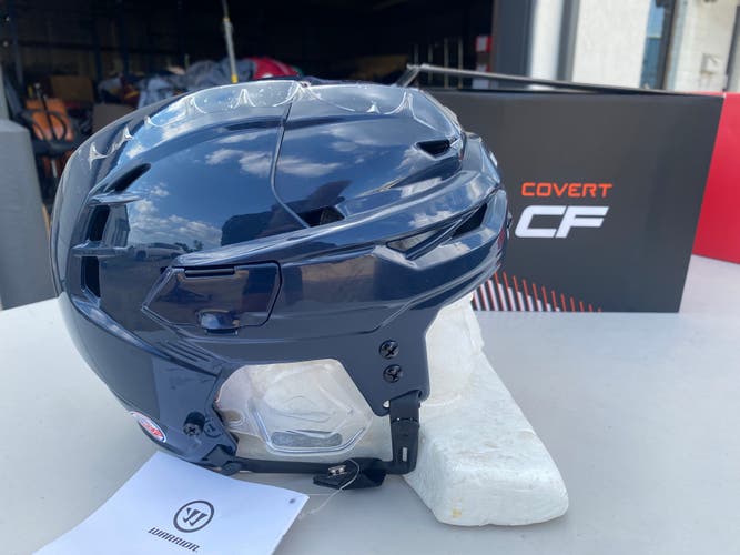 Warrior Covert CF100 Pro Stock Hockey Helmet Navy Blue 10132