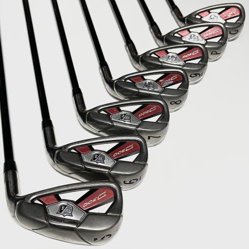Wilson Staff D300 Iron Set 5-9, PW, GW Right Hand Stiff Flex Graphite Shafts +1”