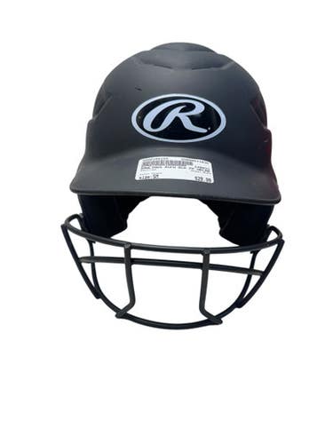 Used Rawlings RCFH Batting Helmet w/Mask Black SM 11835-S000198194