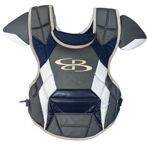 Used BoomBah BYDCCP2 Catchers Chest Protector White And Navy Blue Junior 11835-S000197942