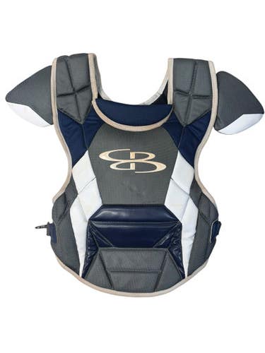 Used BoomBah BYDCCP2 Catchers Chest Protector White And Navy Blue Junior 11835-S000197942