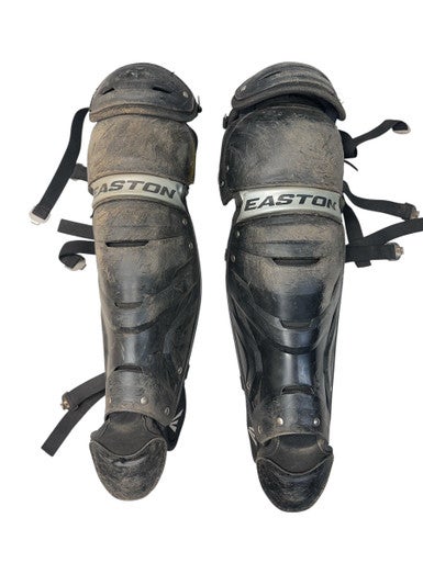 Used Easton GAMETIME Catchers Leg Guards Black Adult 11835-S000198088