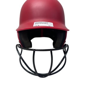 Used Adidas GSH2A Batting Helmet w/Mask Red SM 11835-S000198138