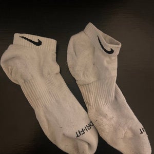Nike Athletic Socks L/XL Black,White,Tan Used Bundle
