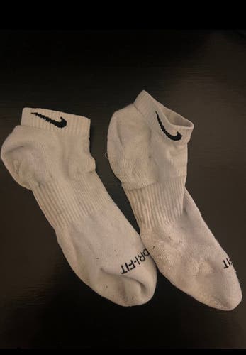 Nike Athletic Socks L/XL Black,White,Tan Used Bundle